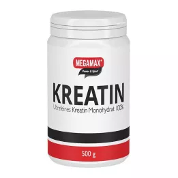 KREATIN MONOHYDRAT 100% Megamax en polvo, 500 g