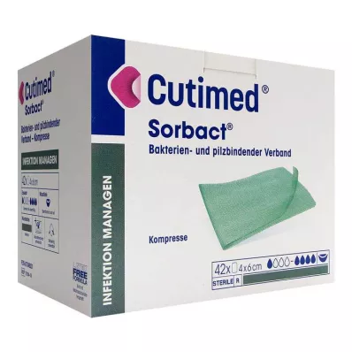 Cutimed Sorbact compresas 4x6 cm, 42 st