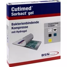 CUTIMED Compresas de gel Sorbact 7,5x7,5 cm, 12 uds