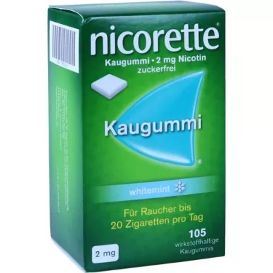 NICORETTE Chicle 2 mg menta blanca, 105 unidades