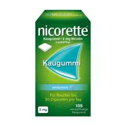 NICORETTE Chicle 2 mg menta blanca, 105 unidades