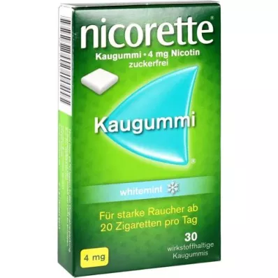 NICORETTE Chicle 4 mg menta blanca, 30 uds