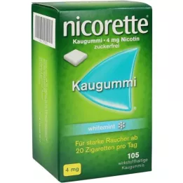 NICORETTE Chicle 4 mg menta blanca, 105 unidades