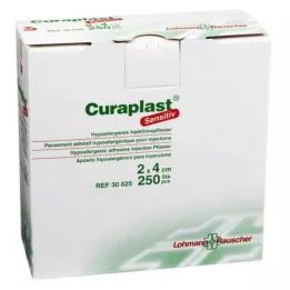 CURAPLAST Esparadrapo de inyección sensible 2x4 cm, 250 uds