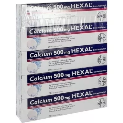 CALCIUM 500 HEXAL Comprimidos efervescentes, 100 uds