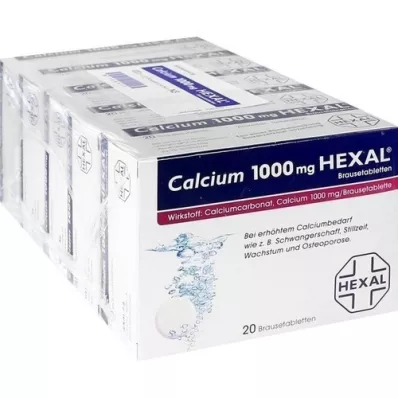 CALCIUM 1000 HEXAL Comprimidos efervescentes, 100 uds