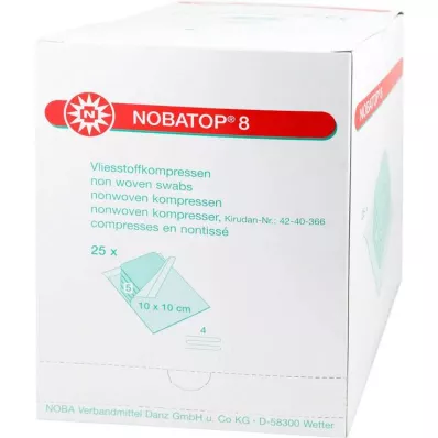 NOBATOP 8 Compresas 10x10 cm estériles, 25X5 uds