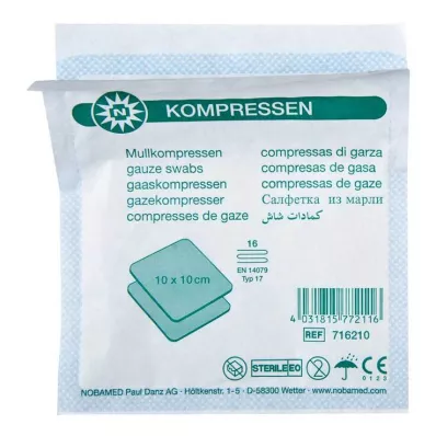 Compresas de gasa 10x10cm 16-fa, 35X2 piezas Compresas de gasa 10x10cm 16-fa, 35X2 piezas