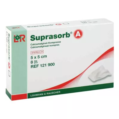 SUPRASORB A Alginato de calcio Compr.5x5 cm, 8 uds