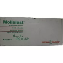 MOLLELAST Vendas 6 cmx4 m blancas sueltas, 100 uds