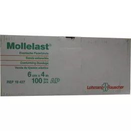 MOLLELAST Vendas 6 cmx4 m blancas sueltas, 100 uds