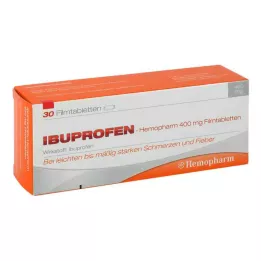 IBUPROFEN Hemopharm 400 mg comprimidos recubiertos con película, 30 uds