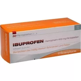 IBUPROFEN Hemopharm 400 mg comprimidos recubiertos con película, 50 uds
