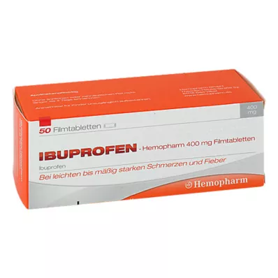 IBUPROFEN Hemopharm 400 mg comprimidos recubiertos con película, 50 uds