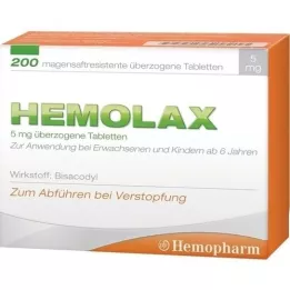 HEMOLAX Comprimidos con cubierta entérica de 5 mg, 200 unidades