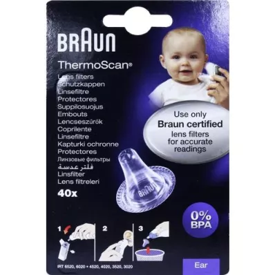 BRAUN THERMOSCAN Tapas de protección LF40, 40 unidades