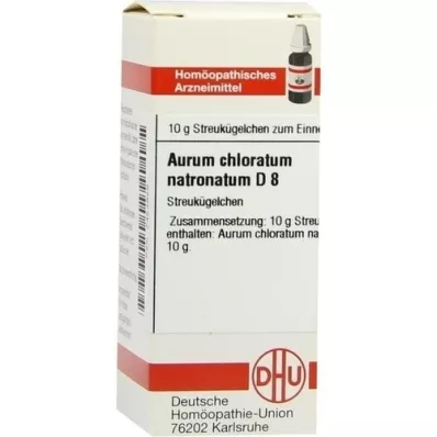 AURUM CHLORATUM NATRONATUM D 8 glóbulos, 10 g