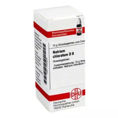 NATRIUM CHLORATUM D 8 glóbulos, 10 g NATRIUM CHLORATUM D 8 glóbulos, 10 g