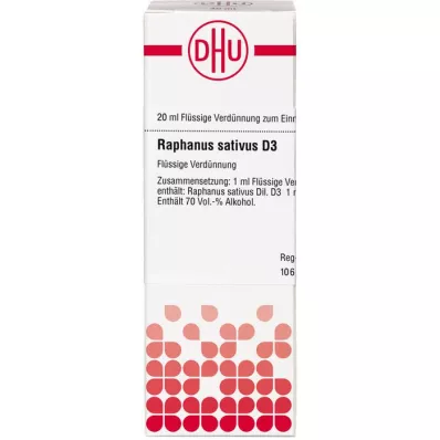 RAPHANUS SATIVUS D 3 Dilución, 20 ml