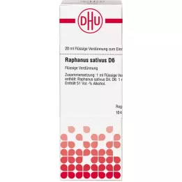 RAPHANUS SATIVUS D 6 Dilución, 20 ml