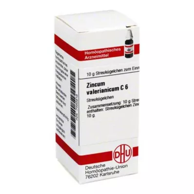 ZINCUM VALERIANICUM C 6 glóbulos, 10 g