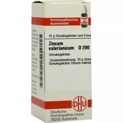 ZINCUM VALERIANICUM D 200 glóbulos, 10 g