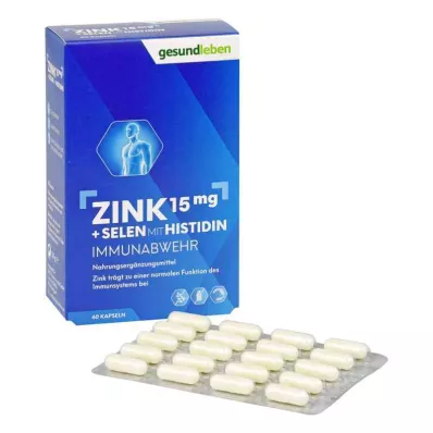GESUND LEBEN Zinc 15 mg+selenio cápsulas, 60 uds