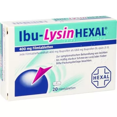 IBU-LYSINHEXAL Comprimidos recubiertos, 20 unidades