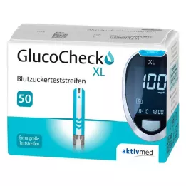 GLUCOCHECK XL Tiras reactivas de glucosa en sangre, 50 unidades