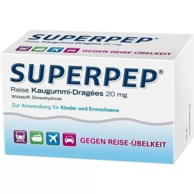 SUPERPEP Chicle de viaje pastillas 20 mg, 20 uds