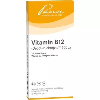 VITAMIN B12 DEPOT Inj. 1500 μg solución inyectable, 10X1 ml