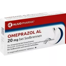 OMEPRAZOL AL 20 mg b.Sodbr.comprimidos de jugo gástrico, 14 uds