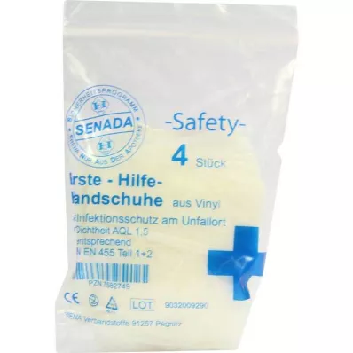 Guantes Senada Safty, 4 PC