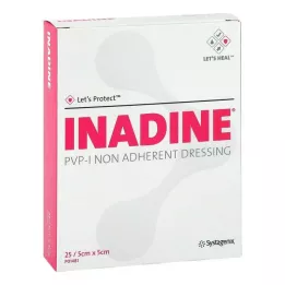 INADINE Ungüento de gasa w. PVP Iod. 5x5cm, 25 uds