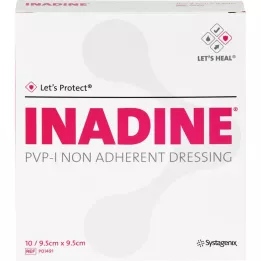 INADINE Gasa ungüento w. PVP Iod. 9.5x9.5cm, 10 uds