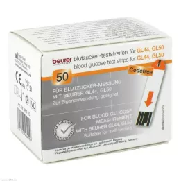 BEURER Tiras reactivas GL44/GL50, 50 unidades