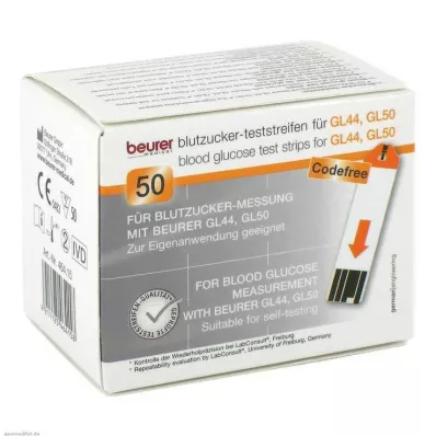 BEURER Tiras reactivas GL44/GL50, 50 unidades