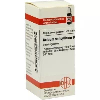 ACIDUM SALICYLICUM D 30 glóbulos, 10 g