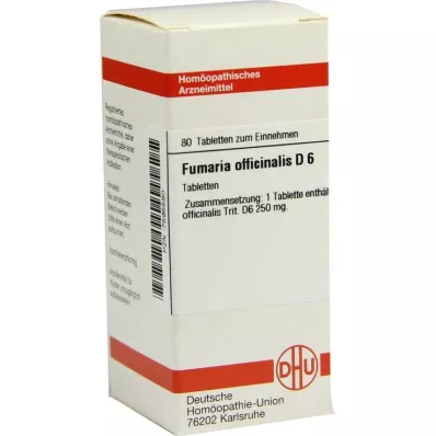 DHU Oficina de Fumaria.D 6 tabletas, 80 piezas