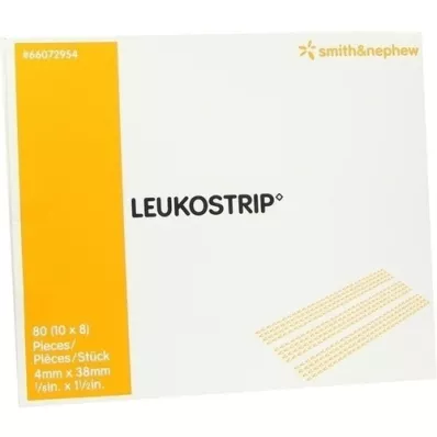 LEUKOSTRIP Tiras de sutura 4x38 mm, 10X8 piezas