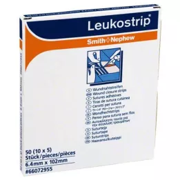 LEUKOSTRIP Tiras de sutura 6,4x102 mm, 10X5 uds