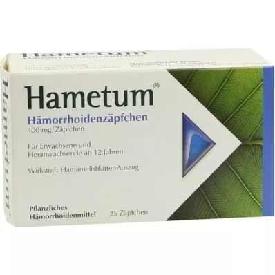 HAMETUM Supositorios para hemorroides, 25 uds