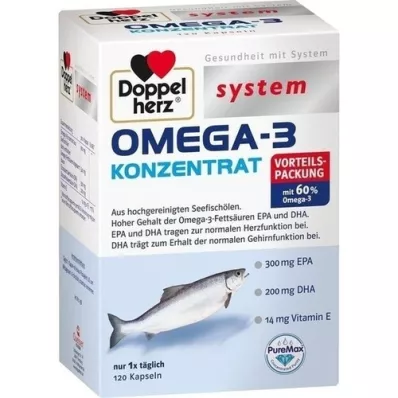 DOPPELHERZ Sistema de cápsulas concentradas de Omega-3, 120 uds