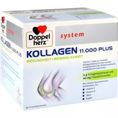 DOPPELHERZ Sistema Colágeno 11.000 Plus Ampollas, 30X25 ml