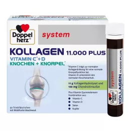 DOPPELHERZ Sistema Colágeno 11.000 Plus Ampollas, 30X25 ml