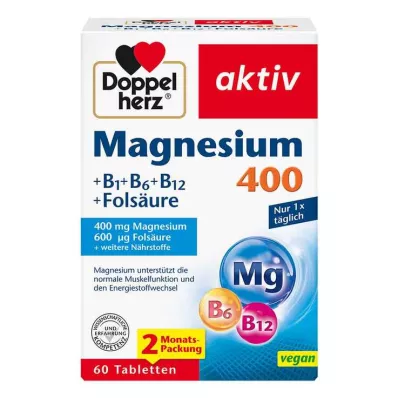 DOPPELHERZ Magnesio 400 mg comprimidos, 60 uds