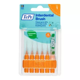 TEPE Cepillo interdental original 0,45 mm ISO 1 naranja, 6 uds