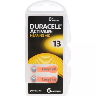 BATTERIEN f.audífonos Duracell 13, 6 uds