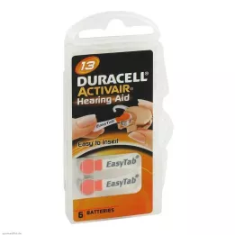 BATTERIEN f.audífonos Duracell 13, 6 uds