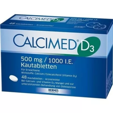 CALCIMED D3 500 mg/1000 U.I. Comprimidos masticables, 48 uds